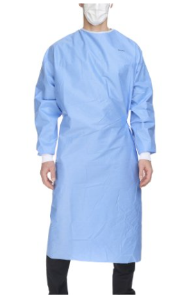 Non-Reinforced Surgical Gown with Towel McKesson X-Large Blue Sterile AAMI Level 3 Disposable