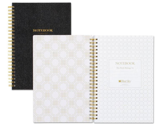 Softcover Notebook, 1 Subject, Narrow Rule, Black Cover, 8.5 x 5.75, 80 Sheets