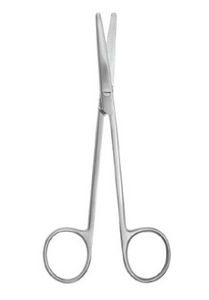 Dissecting Scissors McKesson Argent™ Metzenbaum 7 Inch Length Surgical Grade Stainless Steel NonSterile Finger Ring Handle Curved Blunt Tip / Blunt Tip