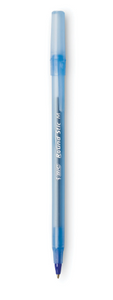 Round Stic Xtra Life Ballpoint Pen, Stick, Medium 1 mm, Blue Ink, Translucent Blue Barrel, Dozen