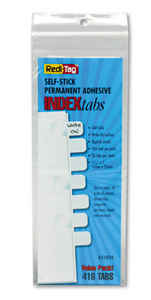 Legal Index Tabs, Customizable: Handwrite Only, 1/5-Cut, White, 1" Wide, 416/Pack
