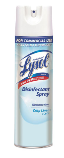 Disinfectant Spray, Crisp Linen, 19 oz Aerosol, 12 Cans/Carton
