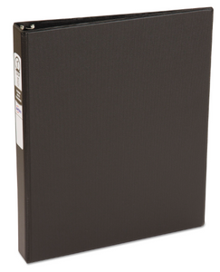 Economy Non-View Binder with Round Rings, 3 Rings, 1" Capacity, 11 x 8.5, Black, (3301)
