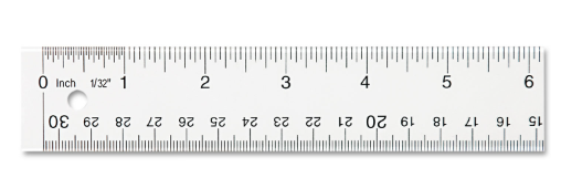 Clear Flexible Acrylic Ruler, Standard/Metric, 12