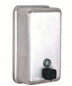 Soap Dispenser: Liquid, 1,200 mL Refill Size, Silver, 304 Stainless Steel/ABS
