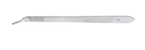 Knife Handles, #3LA Long 8-1/4" (21 cm) Angled German Stainless Steel Scalpel Handle for Blades 10, 11, 12, 15