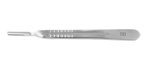 Knife Handle, #4 5-1/2" (14 cm) German Stainless Steel Scalpel Handle for Blades 20-25
