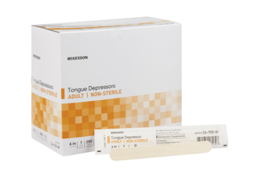 Tongue Depressor McKesson 6 Inch Length Wood-250/BOX