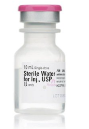 PK/25: Diluent Sterile Water for Injection, Preservative Free Injection Single-Dose Vial 10 mL-25/PACK