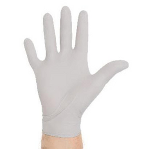 Exam Glove STERLING SG® Large NonSterile Nitrile Standard Cuff Length Textured Fingertips Silver Chemo Tested