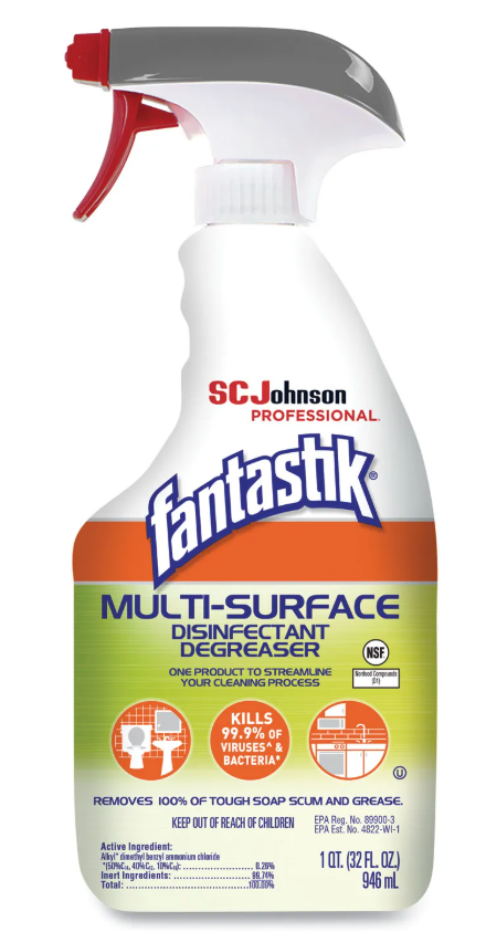 Fantastik Multi-Surface Disinfectant, Sanitizer, Herbal, 32 oz Spray Bottle
