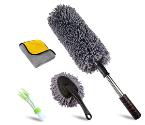 Ultimate Car Duster Kit, Set of 4, Best Extendable Microfiber Multipurpose Duster/Cleaning Dashboard Duster/Interior Car Detailing Brush/Lint Free Microfiber Cloths, Exterior or Interior Use Visit the upra Store