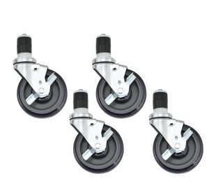 Caster Kit For Stainless Steel Workbenches - Set of 4 of 5" Swivel Locking Casters
