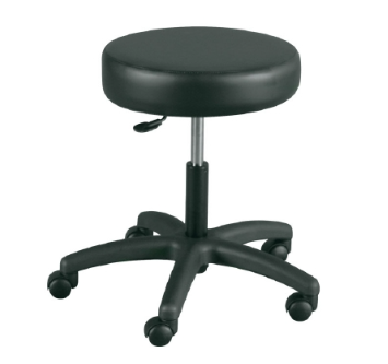 Exam Stool Backless Gas Lift Height Adjustment 5 Casters Black-Each