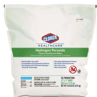 Clorox Hydrogen Peroxide Cleaner Disinfectant Wipes-185 Wipes