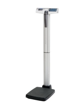 Column Scale with Height Rod Health O Meter® Digital Display 500 lbs. Black / Gray AC Adapter / Battery Operated