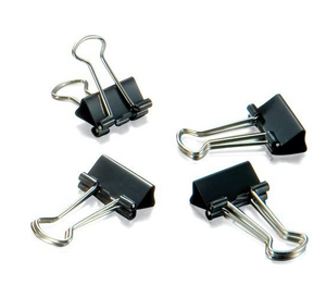 Officemate Micro Size Binder Clips, Black, 100 per Tub