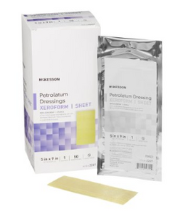 Xeroform Petrolatum Dressing McKesson 5 X 9 Inch Gauze Bismuth Tribromophenate Sterile-50/BOX