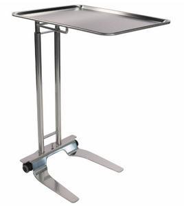 Pedigo SS Foot-Operated Mayo Stand With 20" x 25" Tray