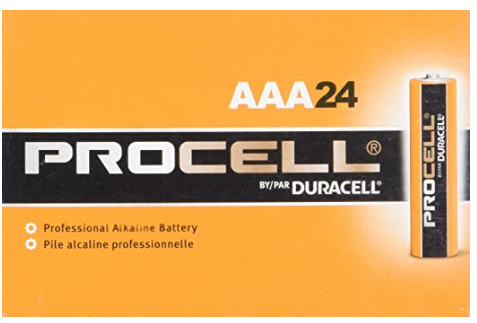 Procell Alkaline Battery, AAA (Pack of 24)