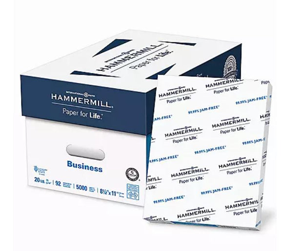 Hammermill Business Copy Paper, 20lb, 92 Bright, 8 1/2