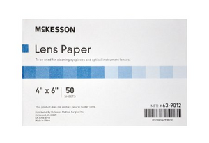 Lens Cleaner for Optical Instruments McKesson Soft, Thin 4 Inch x 6 Inch Paper Sheets Cleaning microscope eyepieces and Lenses-12/Box