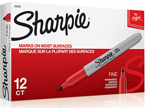 Sharpie Fine Point Permanent Marker Red-12 count