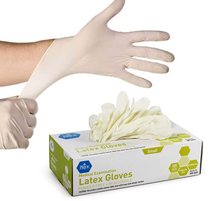 Medpride Medical Examination Latex Gloves| 5 mil Thick, Powder-Free, Non-Sterile, Heavy Duty Exam Gloves