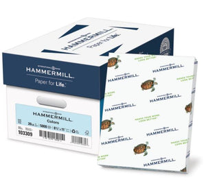 Hammermill Recycled Colored Paper, 20 lb, 8 1/2 x 11, Blue, 5000 Sheets/Carton