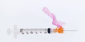 Syringe with Hypodermic Needle Eclipse™ 3 mL 22 Gauge 1-1/2 Inch Detachable Needle Hinged Safety Needle