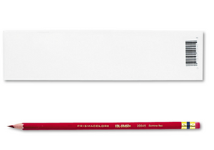 Col-Erase Pencil with Eraser, 0.7 mm, 2B (#1), Carmine Red Lead, Carmine Red Barrel, Dozen