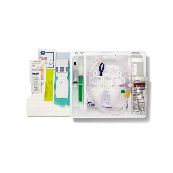 One-Layer Tray with Drain Bag and 100% Silicone Foley Catheter, 14 Fr, 10 mL