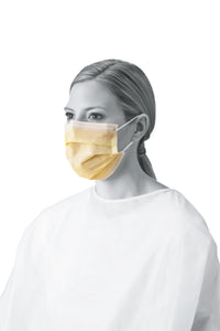 Mask, Face: Procedure Face Mask with Ear Loops, Yellow