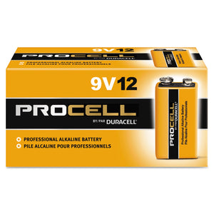 Duracell PC1604BKD Procell Alkaline Batteries, 9V (Pack of 12)