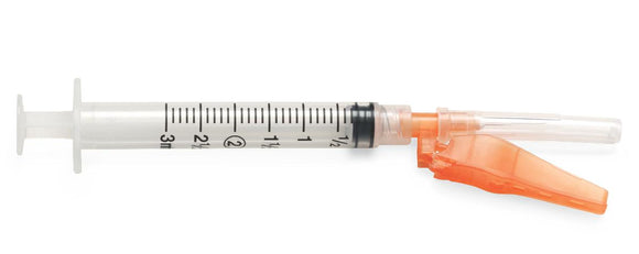 Syringe with Hypodermic Needle McKesson Prevent® M 3 mL 25 Gauge 5/8 Inch