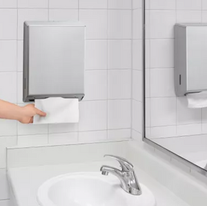 EACH: Folded Towel Dispenser - Brushed Steel, H-2275