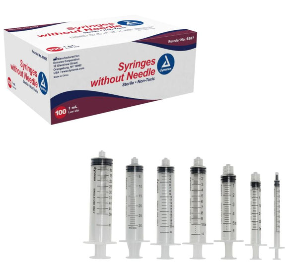Dynarex #6988 Syringe Without Needle, 3cc
