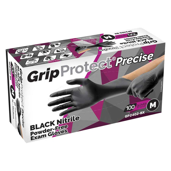 BMC, Black Nitrile Gloves, Small, 100/box
