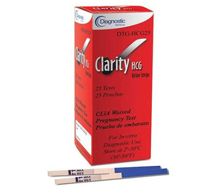 Rapid Test Kit Clarity® Fertility Test hCG Pregnancy Test Serum / Urine Sample 25 Tests