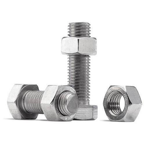 Hex Bolt with Nut; 1/2in x 4inch; full length thread