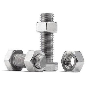 Hex Bolt with Nut; 3/4in x 4inch; full length thread