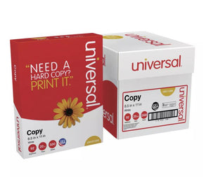 Universal® Copy Paper Convenience Carton, 92 Brightness, 20lb, 8 1/2" x11", White, 5 Reams/CT